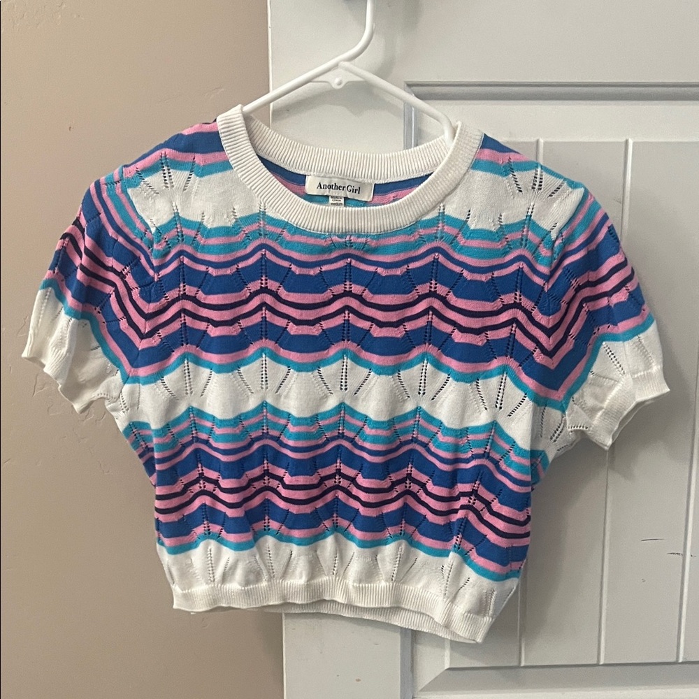 Andree Multicolor Striped Crop Top